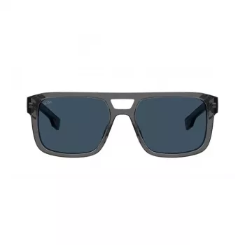 BOSS BOSS1648SKB7 zonnebril Havana bruin vierkant acetaat heren