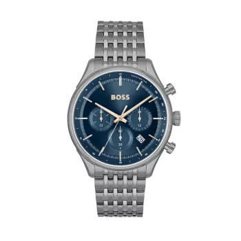 BOSS heren Skymaster chronograaf blauwe wijzerplaat RVS horloge 1514083