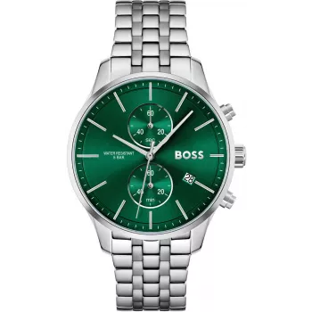 BOSS heren Skymaster chronograaf horloge 1513975 42mm roestvrij staal blauwe wijzerplaat