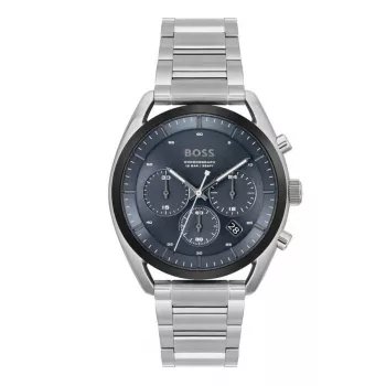 BOSS heren Skymaster chronograaf horloge 1514093 44mm edelstaal blauwe wijzerplaat