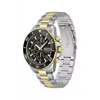 BOSS herenhorloge 1513908 45mm edelstahl blauwe wijzerplaat chronograaf