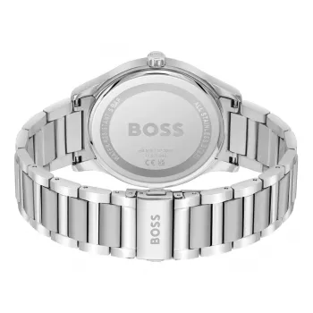 BOSS herenhorloge 1513979 Pilot Edition 43mm blauwe wijzerplaat bruin leer