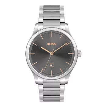 BOSS herenhorloge 1513979 Pilot Edition 43mm blauwe wijzerplaat bruin leer