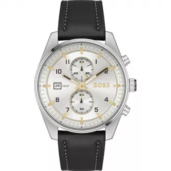 BOSS herenhorloge 1514147 44mm roestvrij staal blauwe wijzerplaat chronograaf