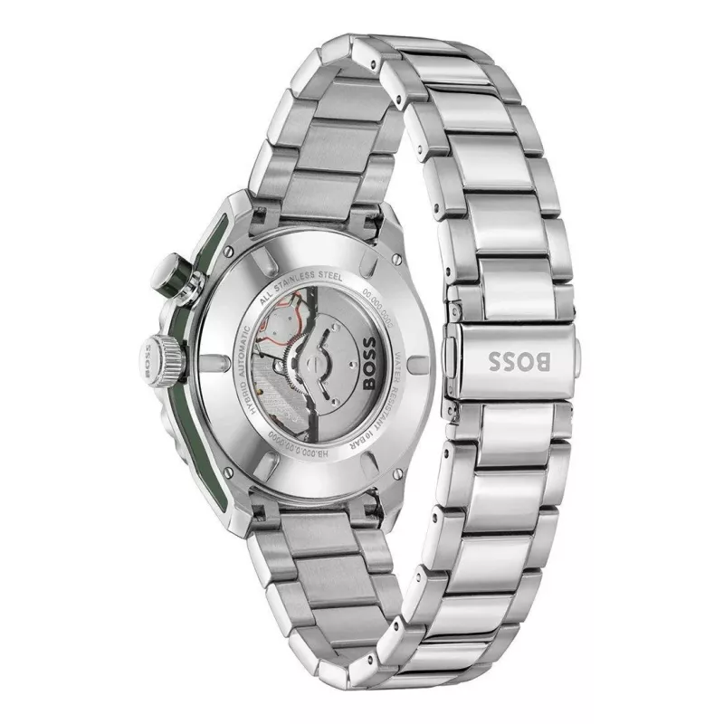 BOSS herenhorloge 1514178 42mm edelstaal blauwe wijzerplaat chronograaf