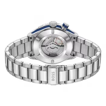 BOSS herenhorloge 1514212 42mm edelstaal blauwe wijzerplaat chronograaf