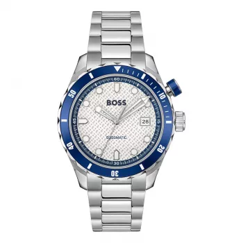 BOSS herenhorloge 1514212 42mm edelstaal blauwe wijzerplaat chronograaf