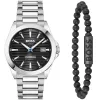 BOSS herenhorloge 1570180 41mm edelstalen behuizing zwarte leren band analoog quartz