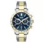 BOSS Skymaster heren quartz chronograaf horloge 1514163 44mm blauwe wijzerplaat RVS mesh