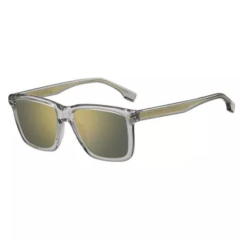 BOSS Zonnebril BOSS1317SKB7C Heren Vierkant Havana acetaat montuur Bruine glazen UV400