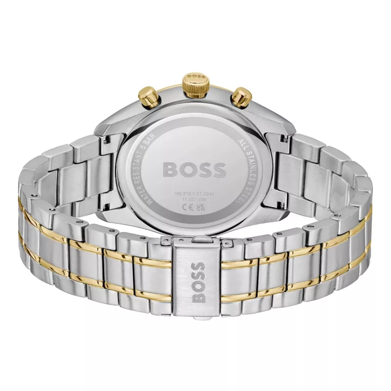 BOSS Velocity heren quartz-chronograaf horloge 1514227 44mm zwart siliconen