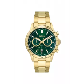 BOSS horloge heren 1513923 (46mm) - blauwe wijzerplaat, RVS chronograaf