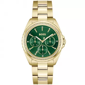 BOSS dameshorloge 1502714 quartz analoog horloge 38mm RVS zilver