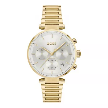 BOSS dameshorloge 1502775 quartz analoog 36mm roestvrij staal mesh zilver