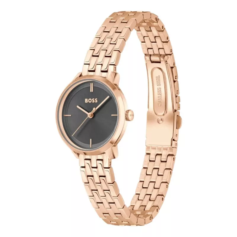 BOSS dameshorloge 1502820 quartz horloge 28mm roestvrij staal mesh zilver