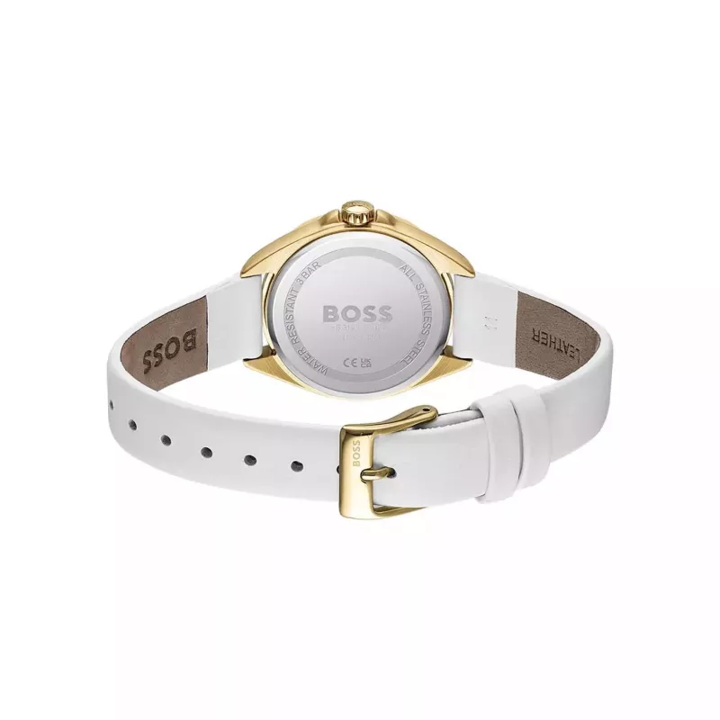 BOSS dames Purity 1502619 quartz analoog horloge 39mm zilver edelstaal mesh