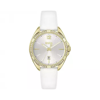 BOSS dames Purity 1502619 quartz analoog horloge 39mm zilver edelstaal mesh