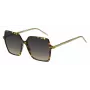 BOSS dameszonnebril BOSS1524SHJV vierkant havana acetaat montuur grijs verloopglazen 57mm