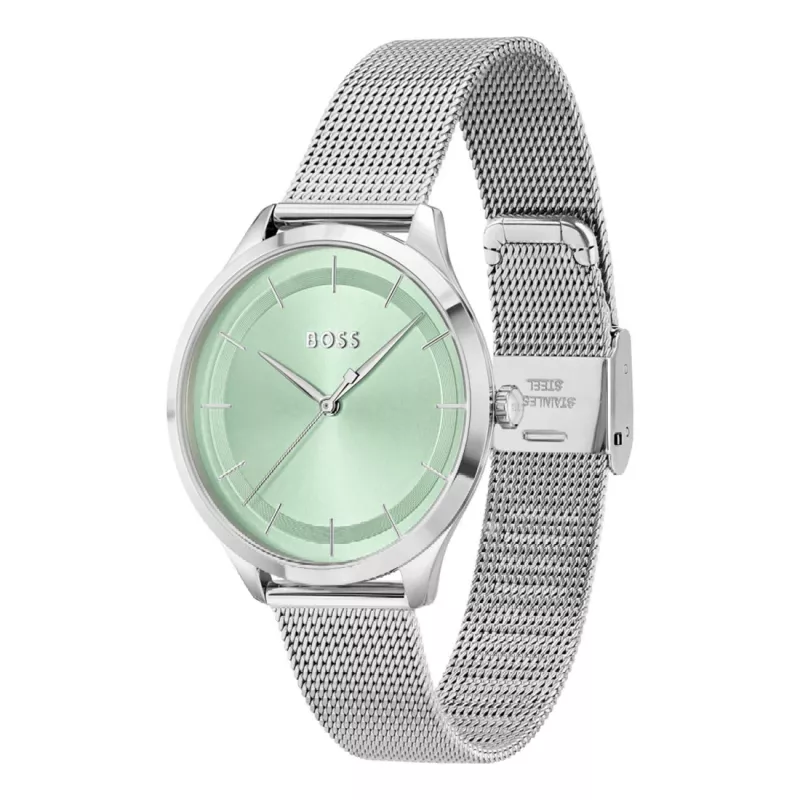 BOSS dameshorloge 1502636 36mm zilver RVS quartz