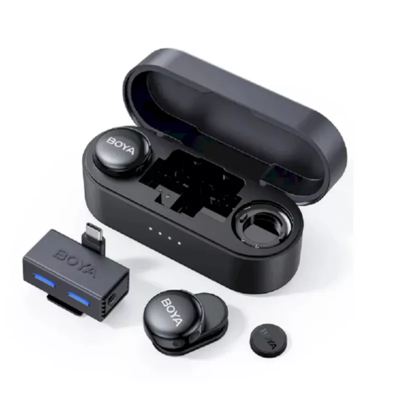 BOYA BOYALINK 3-02 draadloos microfoonsysteem 2,4GHz USB-C - zwart