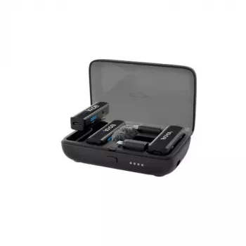 BOYA BOYALINK-TX draadloos microfoonsysteem, 2,4 GHz, 1 ontvanger en 2 zenders, extreem lange accuduur, zwart