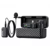 BOYA BOYAMIC 2-02 draadloos microfoonsysteem 2,4GHz, AI-ondersteunde ruisonderdrukking, 2 ontvangers + 1 zender (USB-C) zwart