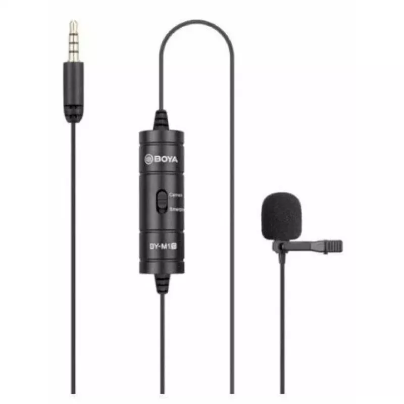 BOYA BY-M1S omnidirectionele lavalier-microfoon, 3,5mm-aansluiting, zwart