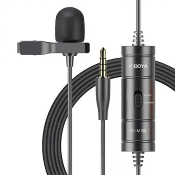 BOYA BY-M1S omnidirectionele lavalier-microfoon, 3,5mm-aansluiting, zwart