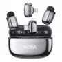 BOYA Mini 2-01 draadloos microfoonsysteem met AI-ruisonderdrukking, 2 zenders en 2 ontvangers (USB-C en Lightning), Space Gray