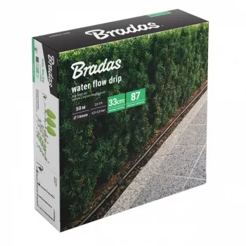 BRADAS water flow druppelirrigatieset 50m met geïntegreerde druppelaars