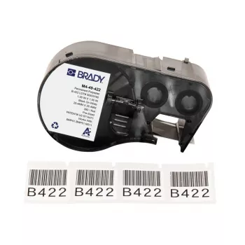 Brady M4-49-422 zelflaminerend vinyl etiket rol, 48,26 mm x 6,4 m, wit, voor BMP41/BMP51/BMP53/M511