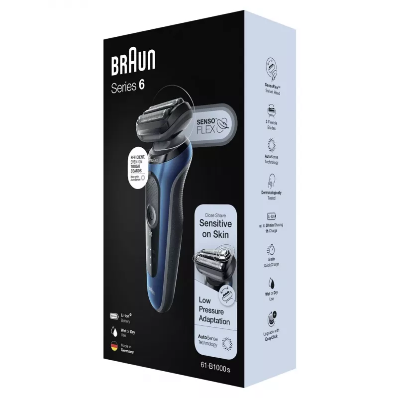Braun Series 61 - B1000s elektrisch scheerapparaat nat & droog blauw