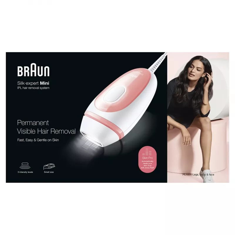 Braun Silk-expert PL1000 lichtontharing Intense Pulsed Light (IPL) roze, wit