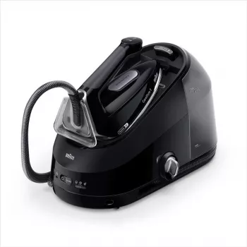 BRAUN stoomgenerator IS5249BK - 2400 W, 7,5 bar, 2 L tank, zwart/grijs