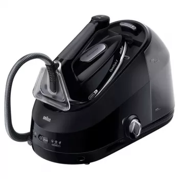 BRAUN stoomgenerator IS5249BK - 2400 W, 7,5 bar, 2 L tank, zwart/grijs