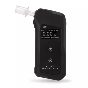Alcometer Alcodetector S80 - elektrochemische brandstofcel, kleuren-TFT-display, USB-oplaadbaar