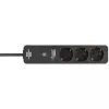 BRENNENSTUHL Connect Ecolor WLAN stekkerdoos 3-voudig (wit/zwart, 1,5 m kabel, spraakbesturing, timer, app)