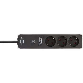 BRENNENSTUHL Connect Ecolor WLAN stekkerdoos 3-voudig (wit/zwart, 1,5 m kabel, spraakbesturing, timer, app)