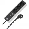 BRENNENSTUHL Connect Ecolor WLAN stekkerdoos 3-voudig (wit/zwart, 1,5 m kabel, spraakbesturing, timer, app)