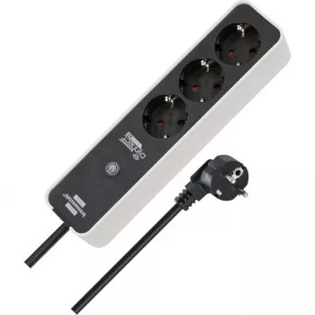 BRENNENSTUHL Connect Ecolor WLAN stekkerdoos 3-voudig (wit/zwart, 1,5 m kabel, spraakbesturing, timer, app)