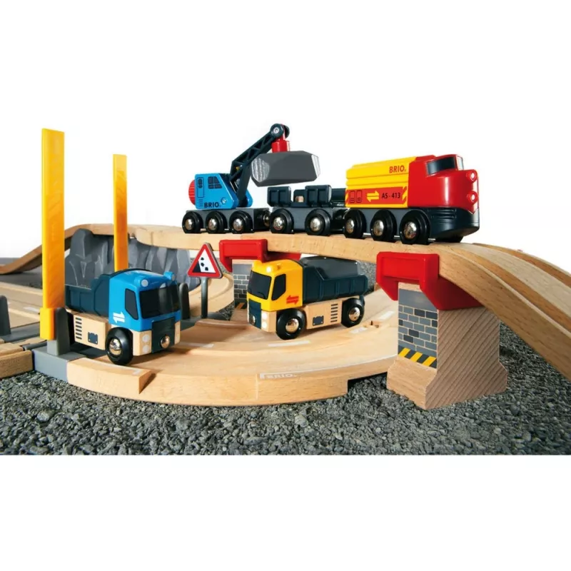 BRIO World Wegen & rails steenverlaadset