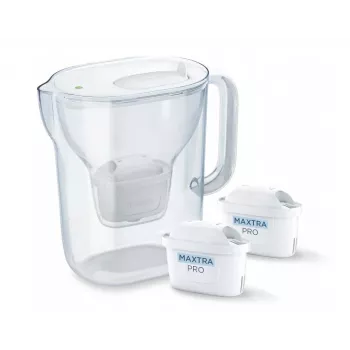 Brita Style Essential+ waterfilterkan met 2 MaxtraPro PP cartridges (2,4 l, wit)