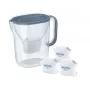 Brita Style Essential+ waterfilterkan met 3 MaxtraPro PP-filters, donkerblauw, 2,4 L