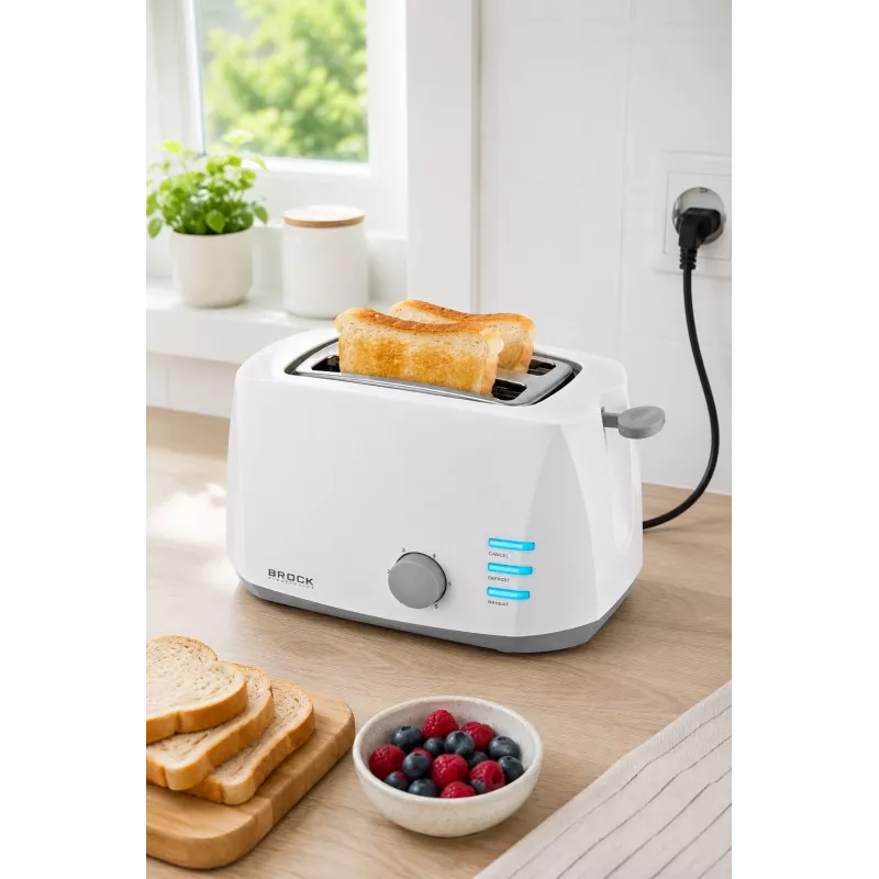 Brock BT 1002 WH toaster 800W, wit