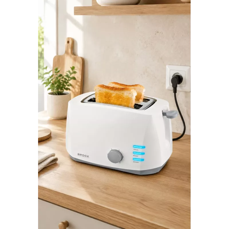 Brock BT 1002 WH toaster 800W, wit