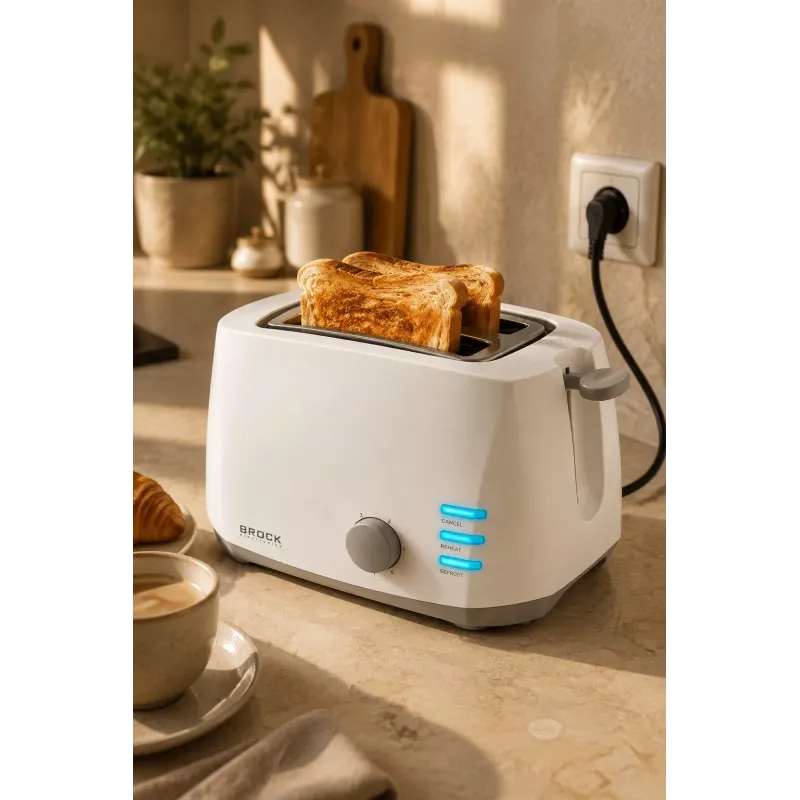 Brock BT 1002 WH toaster 800W, wit