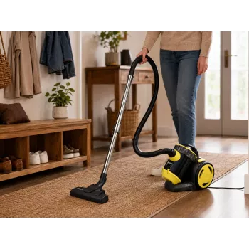 Brock BVC 8056 YT cycloon stofzuiger zonder zak 800W zwart/geel