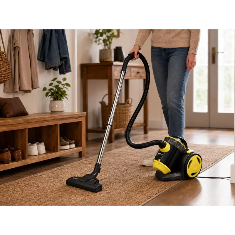 Brock BVC 8056 YT cycloon stofzuiger zonder zak 800W zwart/geel