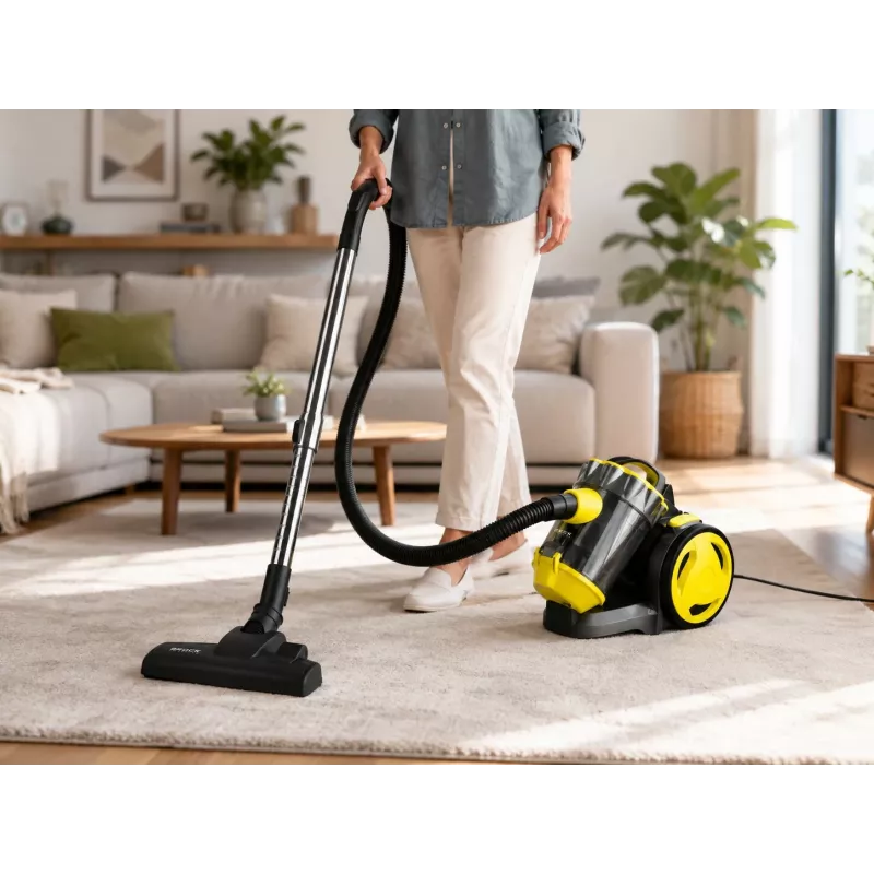 Brock BVC 8056 YT cycloon stofzuiger zonder zak 800W zwart/geel