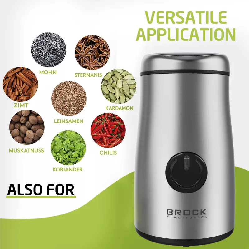 Brock CG 1050 SS koffiemolen 150W, roestvrij staal